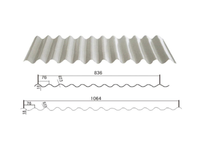 YX18-76.2-836（1064）弧形屋面彩钢瓦